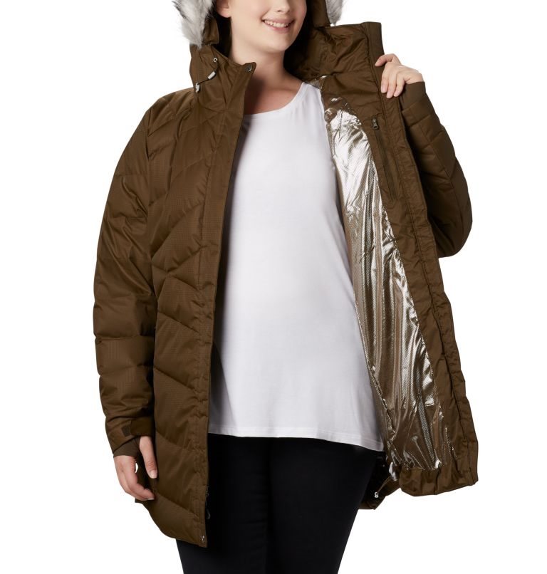 Women's Columbia Lay D Down II Mid Jackets Dark Brown | Plus Size CA-A8A35